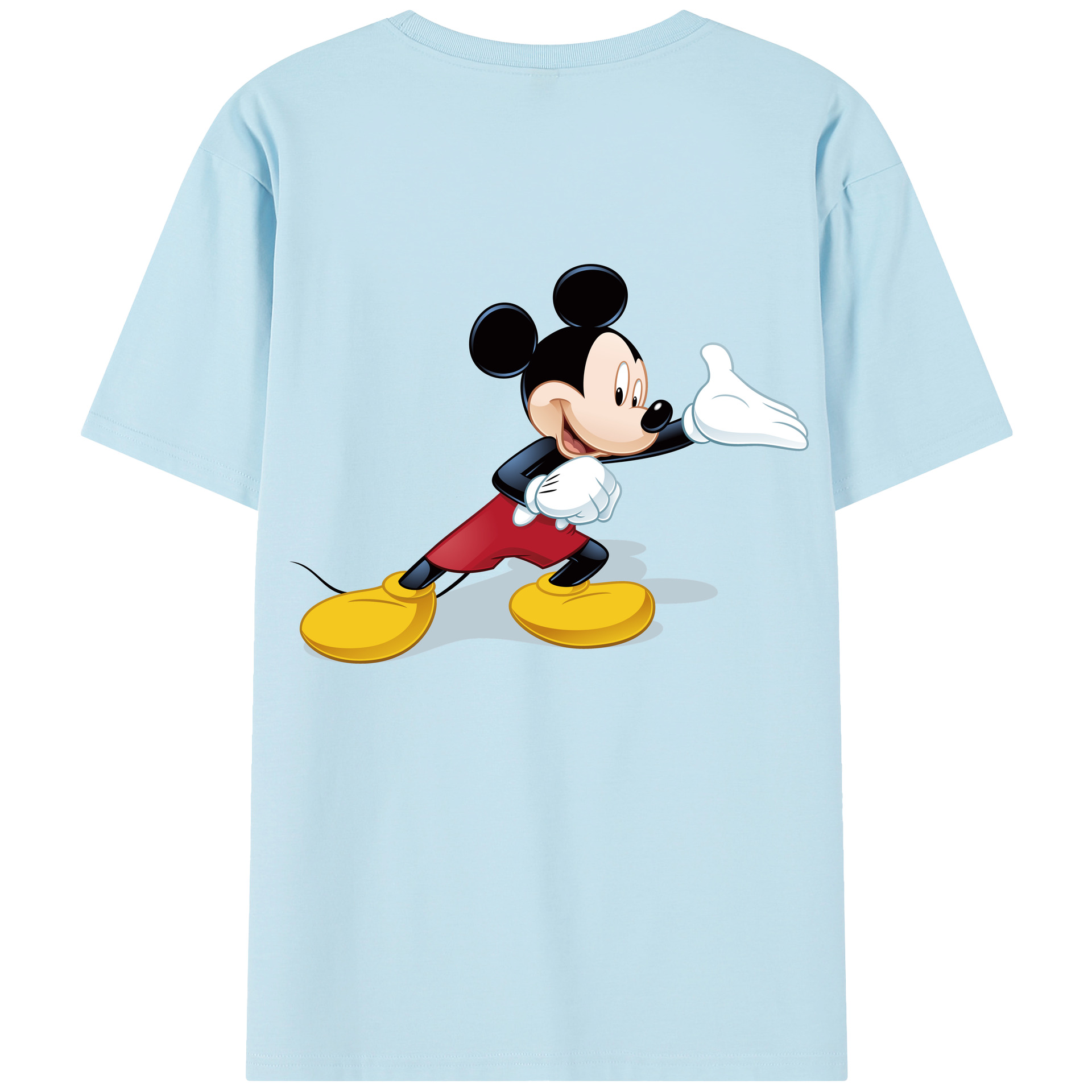 （画像用） ミッキーマウス Mickey Mouse 綿100％半袖Tシャツ（背面プリント）